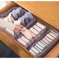 11 Compartment Home Collapsible Underwear Storage Box Nylon Organizing