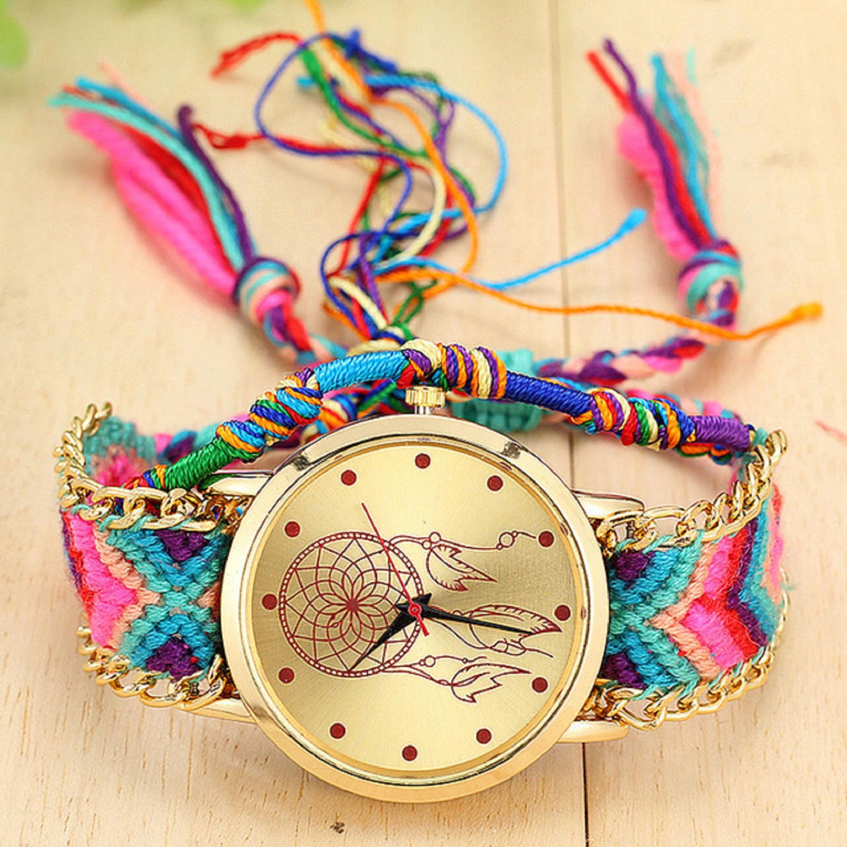 Handmade Braided Dreamcatcher Bracelet Watch