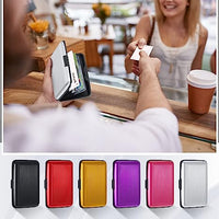 Secure Aluminum Wallet Infrared Blocker Card Holder 1 PC Atm Card Holder