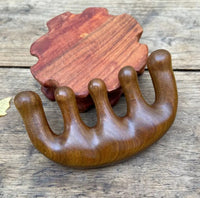 Sandalwood Hair Comb Scalp Relax Acupoint Massager Portable Wooden Handle