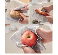 5pcs Non-Scratch Wire Dishcloth, Multipurpose Wire Dishwashing Rags for Wet