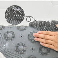 Round Silicone Non-Slip Bathroom Mat, Safety Shower Mat, Massage Mat, Floor