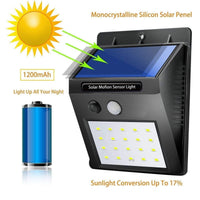 Solar Powered Automatic Motion Activated Uptp 30 LED Outdoor Wireless
