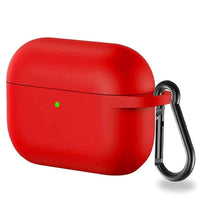 Airpods Pro 4 Case Pouch Silicone Soft + Hook Pouch in Black Red Brown Green