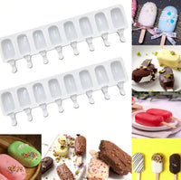 Silicone 3/8 Cavity Ice Cream Molds, Popsicle Mold, Can Reuse, Ice Cream