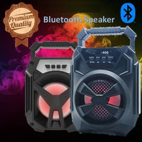 Portable Bass Speaker Bluetooth TF/USB/AUX/led Flashing Lights