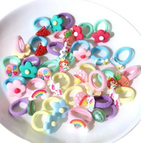 30/10pcs Baby Hair Band Cartoon Towel Ring Girls Hair Tie Leather Band Does
