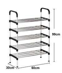5-Layer Metal Shoe Rack Organizer – Space Saving Home Storage