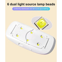 6w Mini Nail Dryer Machine Portable 6 LED UV Manicure Lamp Home Use Nail