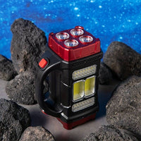Hb 2678 Super Bright Solar LED Camping Flashlight with COB Work Lights USB