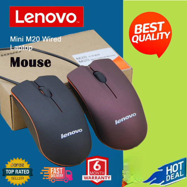 Computer Mouse Lenovo M20 Mouse with 6 Month Warranty Optical Mouse USB