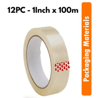 Cello Tape Clear 1" Inch & 2'' Inch 50m & 100m Packaging Tape 1pc Pack and
