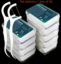 50pcs Dental Health Floss Picks - Deep Cleaning, Portable & Disposable for