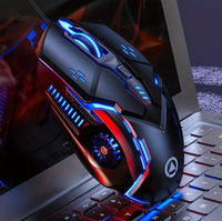 Silver Carved Mechanical Gaming Mouse, Wired, Suitable for Desktop and