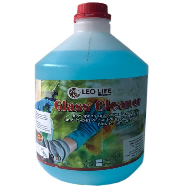 Leo Life 4l Premium Glass Screen Stain Cleaner Spray Power Cleaner Car Glass