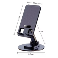 Universal Phone Stand on Desk 360 Rotating Multi-Angle Non-Slip Metal Base