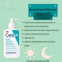 Cerave Acne Control 2% Salicylic Acid Acne Treatment Cleanser 237ml