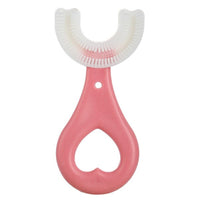 U-shape Silicone Kids Toothbrush with Heart Shape