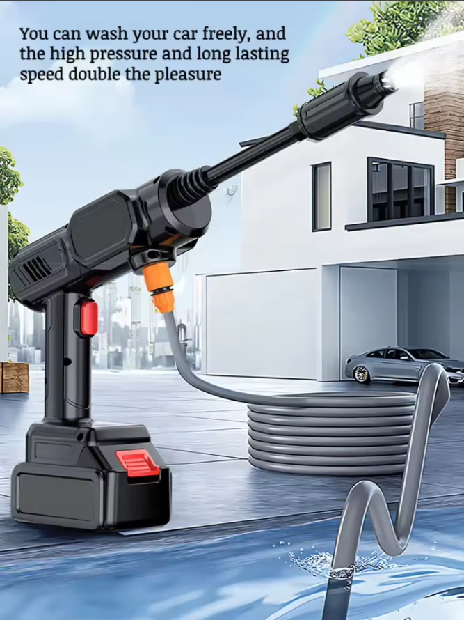 Household Electric High-pressure Car Wash Water Gun Lithium Battery Wireless