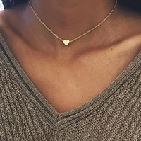 Women's Heart Charm Pendant Choker Necklace