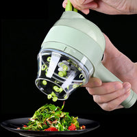 Electric Food Chopper Vegetable Slicer Garlic Grinder Handheld Cutter Grater