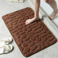 Bath Mats Non Slip Memory Foam Mat Bath Rug Bathroom Shower Mat Coral Fleece