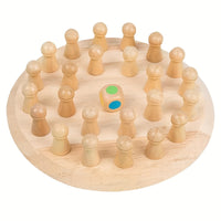Wooden Memory International Board Game, Wooden Matching Stick Chessboard