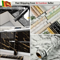 60cm X 5m/60cm X 2m Marble Kitchen Oil-Proof Film Stove Waterproof