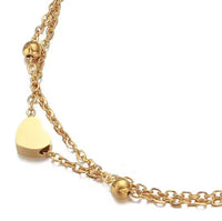 1pcs Mini Love Heart Thin Chain Anklet Set Simple Minimalist Ankle Bracelet