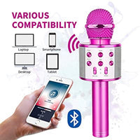 Wireless Handheld Bluetooth Audio Recording and Karaoke Microphone with Speaker
