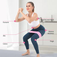 3pcs/set Non-Slip Elastic Band Set Fitness Hip Ring Hip Bands, Fitness