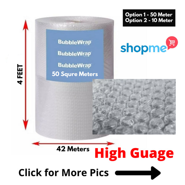 Bubble 50 & 10m Wrap Roll 1.2m 4 Feet X 42m = 50m Height 50m Long / Buble