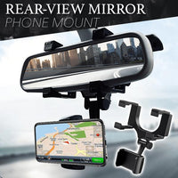 Adjustable Car Rearview Mirror Mount Mobile Phone Holder Stand Universal