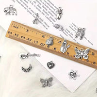 50pcs Mixed Metal Vintage Charms Assortment - DIY Jewelry Making Essentials