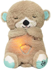 Breathing Plush Bear Otter Doll Newborn Soothing Sleep Playmate Children's