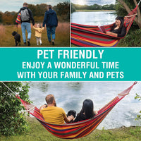 Large Cotton Double Hammock Tree Hammock for Indoor Outdoor Garden Camping