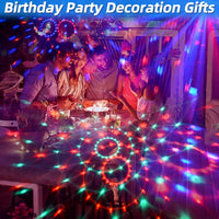 Led Sound Activated Party Lights Control Dj Lighting Disco Ball Strobe Club