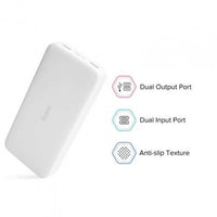 Xiaomi Redmi White 20000mAh Power Bank 18w Portable Charger 2 USB Port