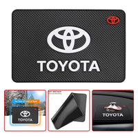 Car Logo Anti Slip Mat Phone Holder - Toyota Red White Wording