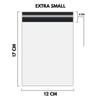White Shipping Bag Poly Mailer Flyers - [17cm X 12cm+4cm - Extra Small]