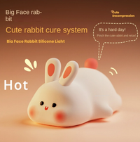 Led Night Lights Cute Sheep Rabbit Silicone Lamp USB Rechargeable Timing