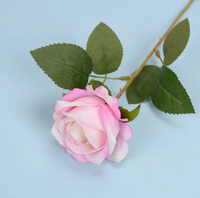 Artificial Rose Flower Red Silk Roses with Stem Wedding Party Home