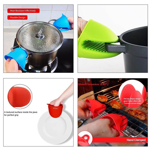 1 Pcs Silicone Oven Mitt Pot Holder Glove Grip Pinch Grip Heat Resistant