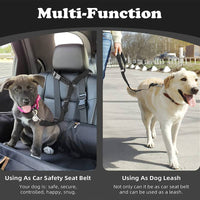 Car Dog Seat Belt and Pet Leash Rope Adjustable Harness Seatbelt Lead