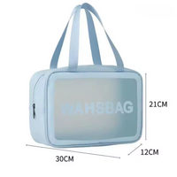 3pcs Portable Travel Wash Bag Female Transparent Waterproof Makeup Storage