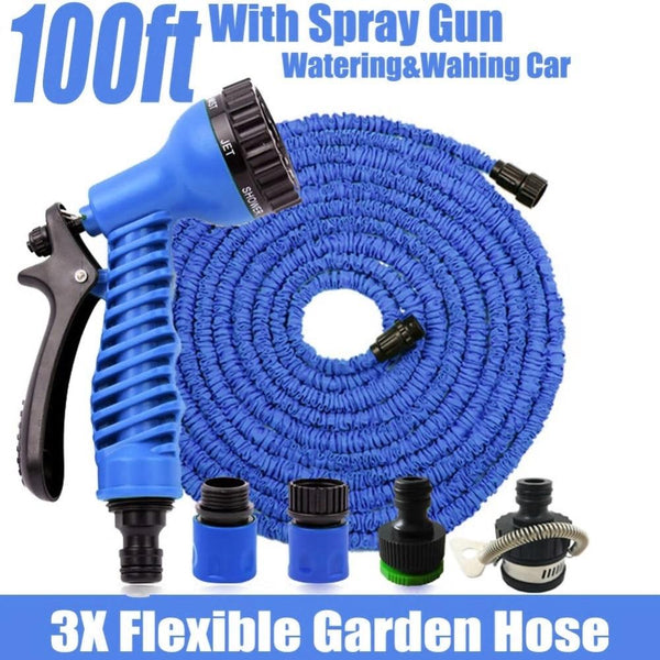 100 Ft Magic Garden Hose with 7 in 1 Spray Functions
