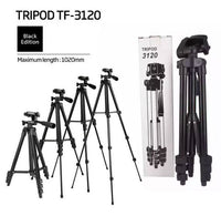 3120 Black Edition Tripod Stand for Phone and Camera Adjustable Aluminum Alloy.