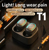 T1 Bluetooth 5.0 Wireless Earphones, LED Digital Power Display Touch-Control