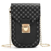 Fashion Female Shoulder Bag Retro Small Polka Embroidered Solid Color Chain