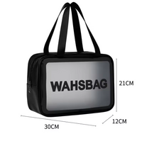 3pcs Portable Travel Wash Bag Female Transparent Waterproof Makeup Storage